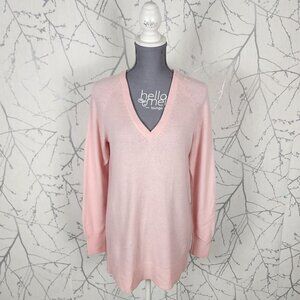 Equipment Femme Blush Pink 100% Cashmere V-Neck Tunic Sweater
